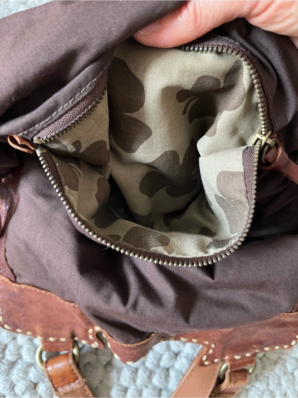 Lucky Brand Brown Leather Crossbody Bag with Stud Accents - Picture 9 of 9